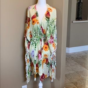 Hawaiian print robe